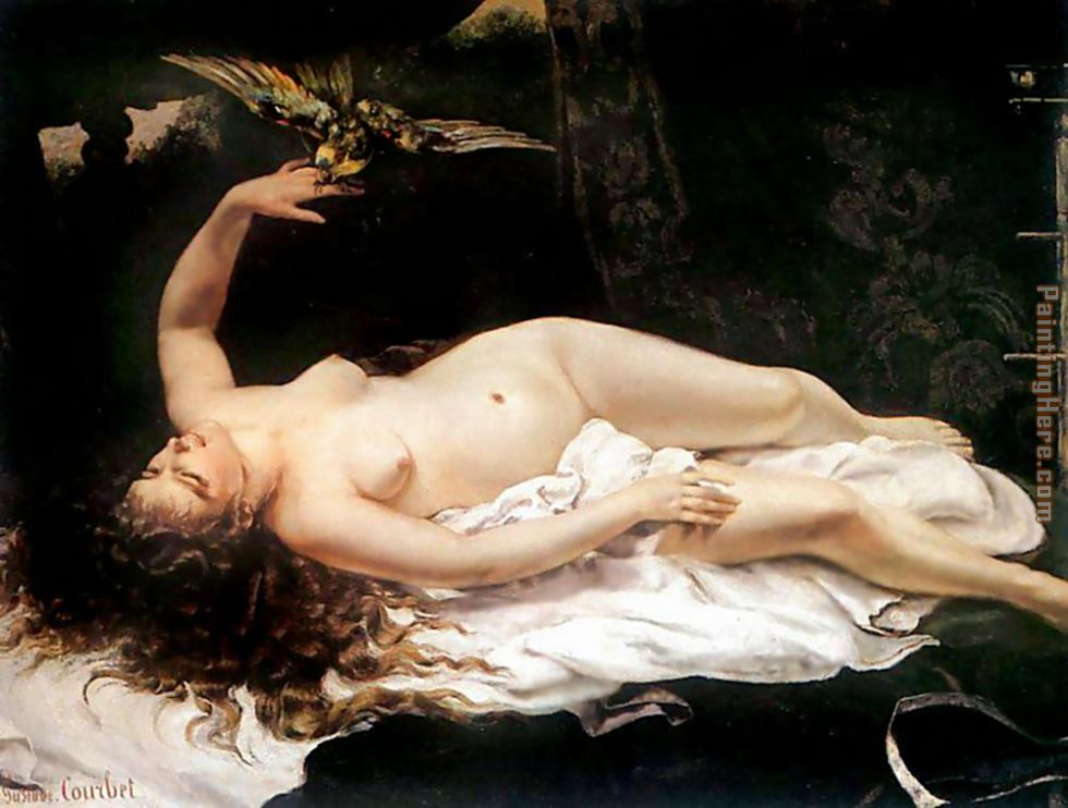 Gustave Courbet Woman with a Parrot